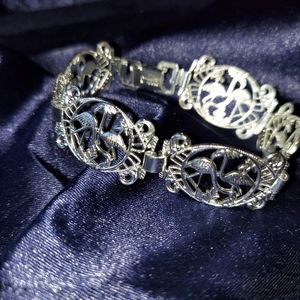 Vintage Scenery Panel Flamingo Latch Bracelet/ Lightweight/ made in Germany